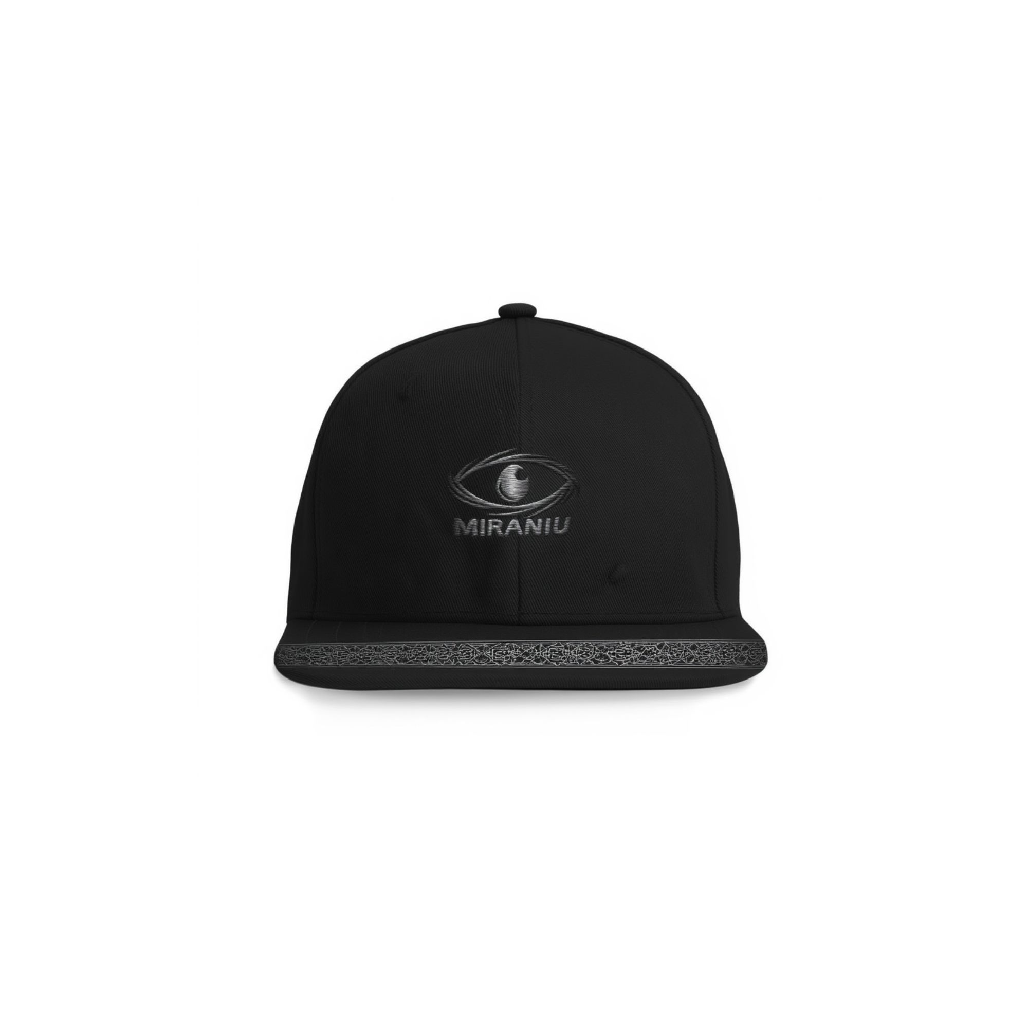 gorra unisex premium MIRANIU negra amb brodat metàl·lic