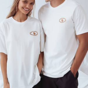 Samarreta blanca bàsica unisex de cotó